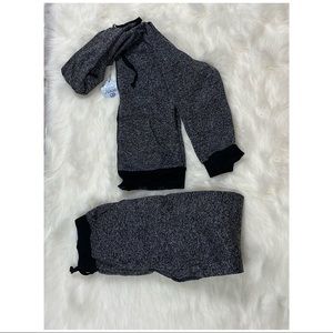 2Pc Charcoal Sweatsuit